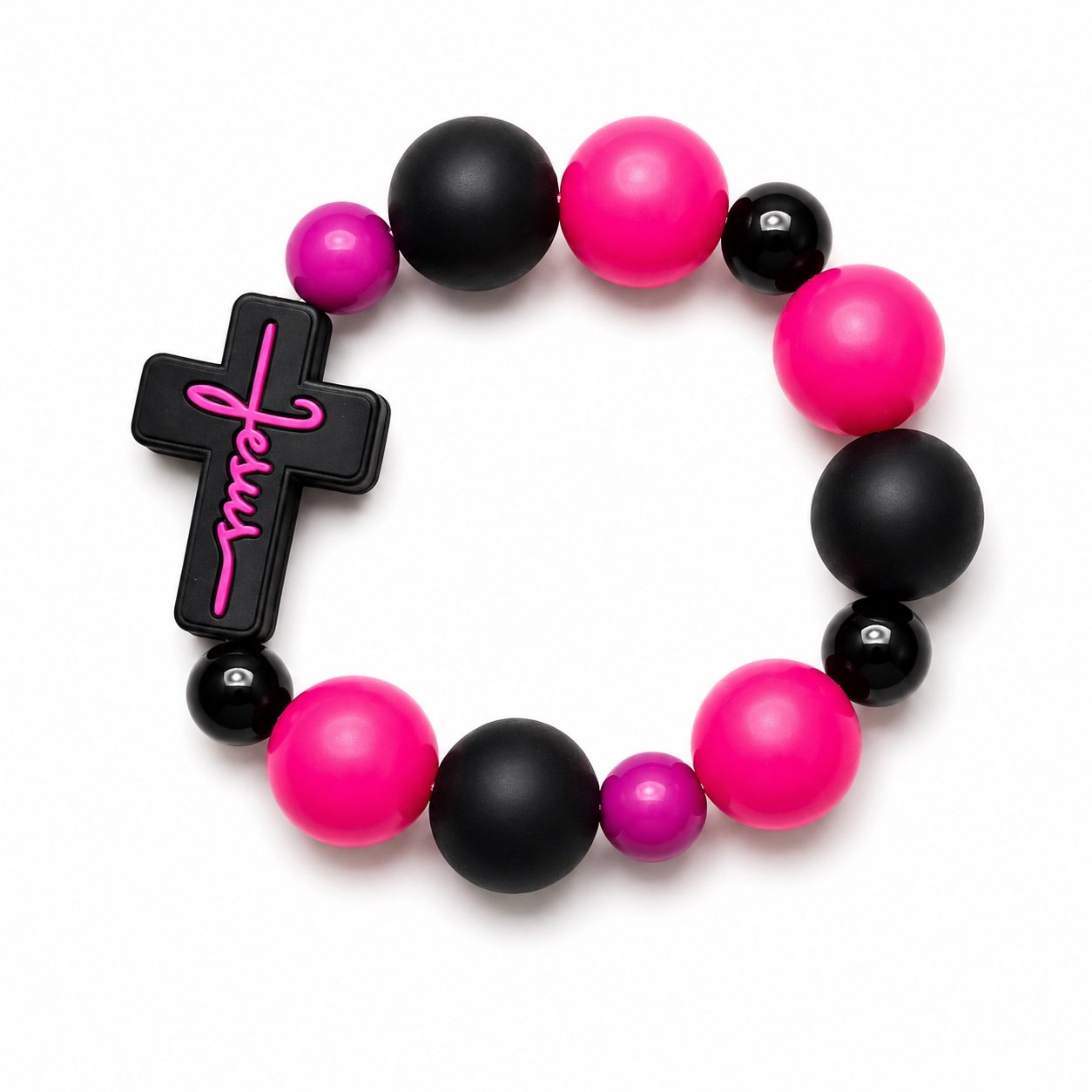 Jesus — Hot Pink charmlet