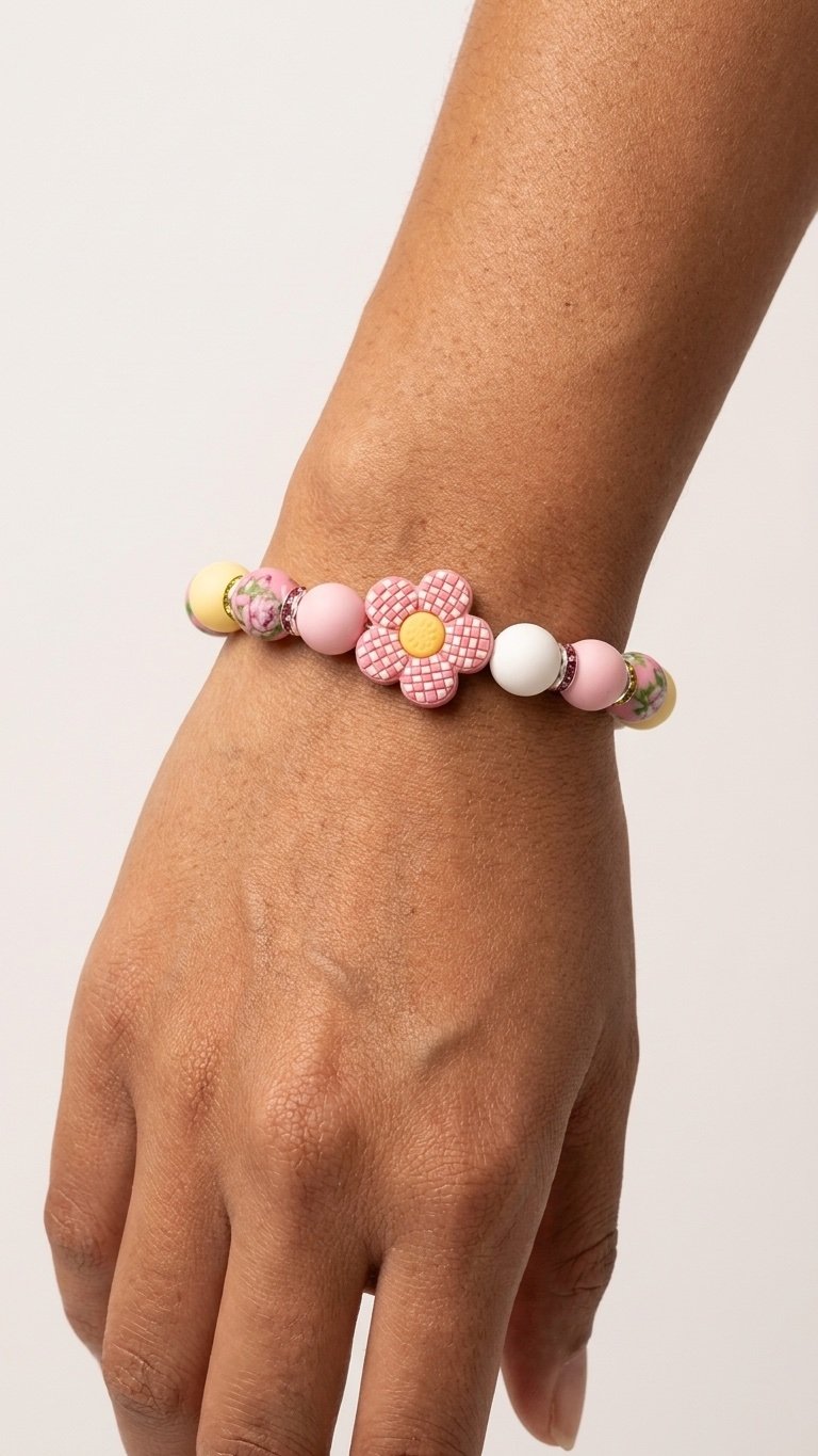 Spring Pastels Charmlet worn on a hand