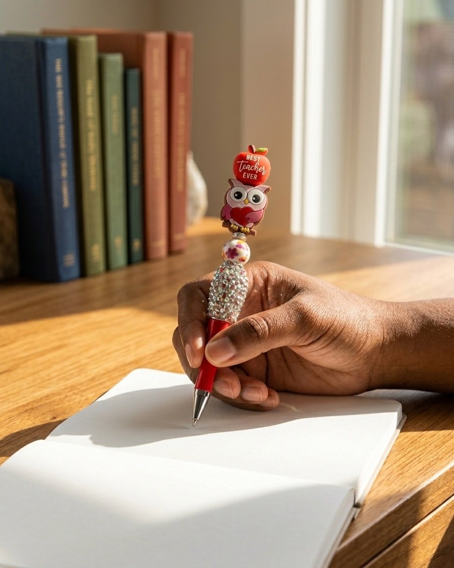 Wise Owl Teacher Wand being held