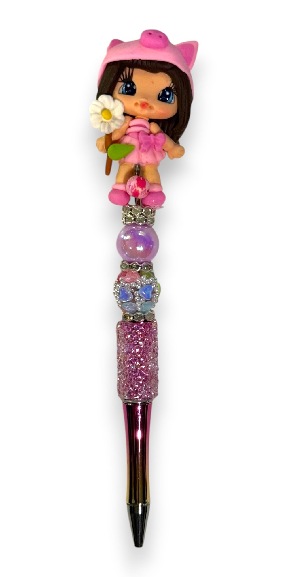 Piggy Daisy clay Wand