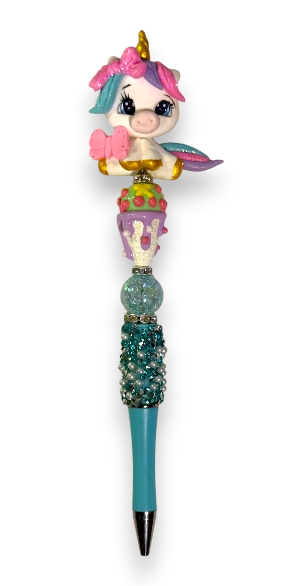 Unicorn Sundae clay Wand