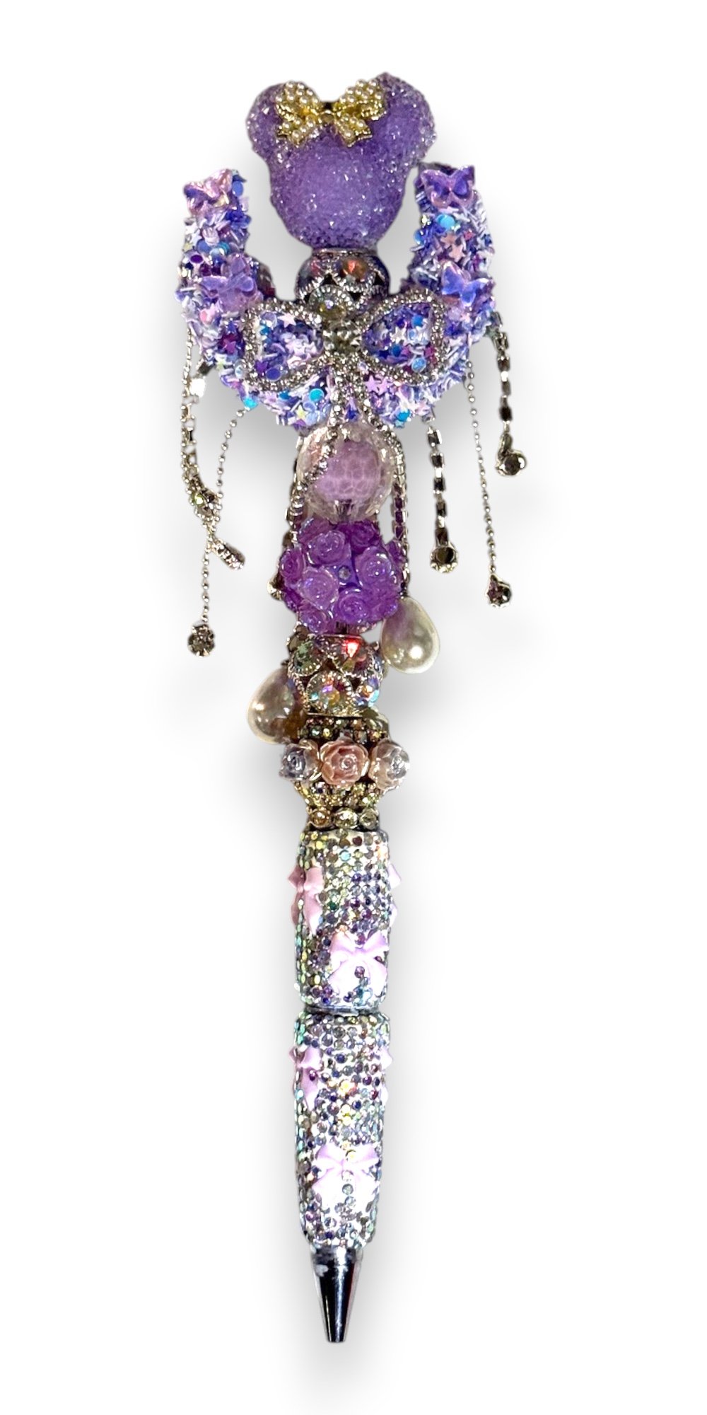 Lavender Crystal Minnie Wand
